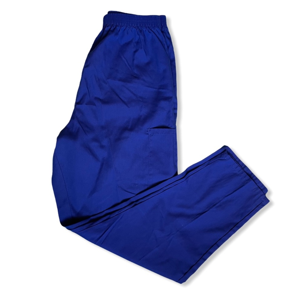 Navy Blue Elastic Waist Band Scrub Bottoms